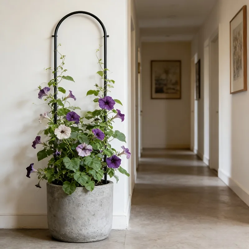 Plant Support Stake - 2-Pack Metal U-shaped Climbing Plant Trellis