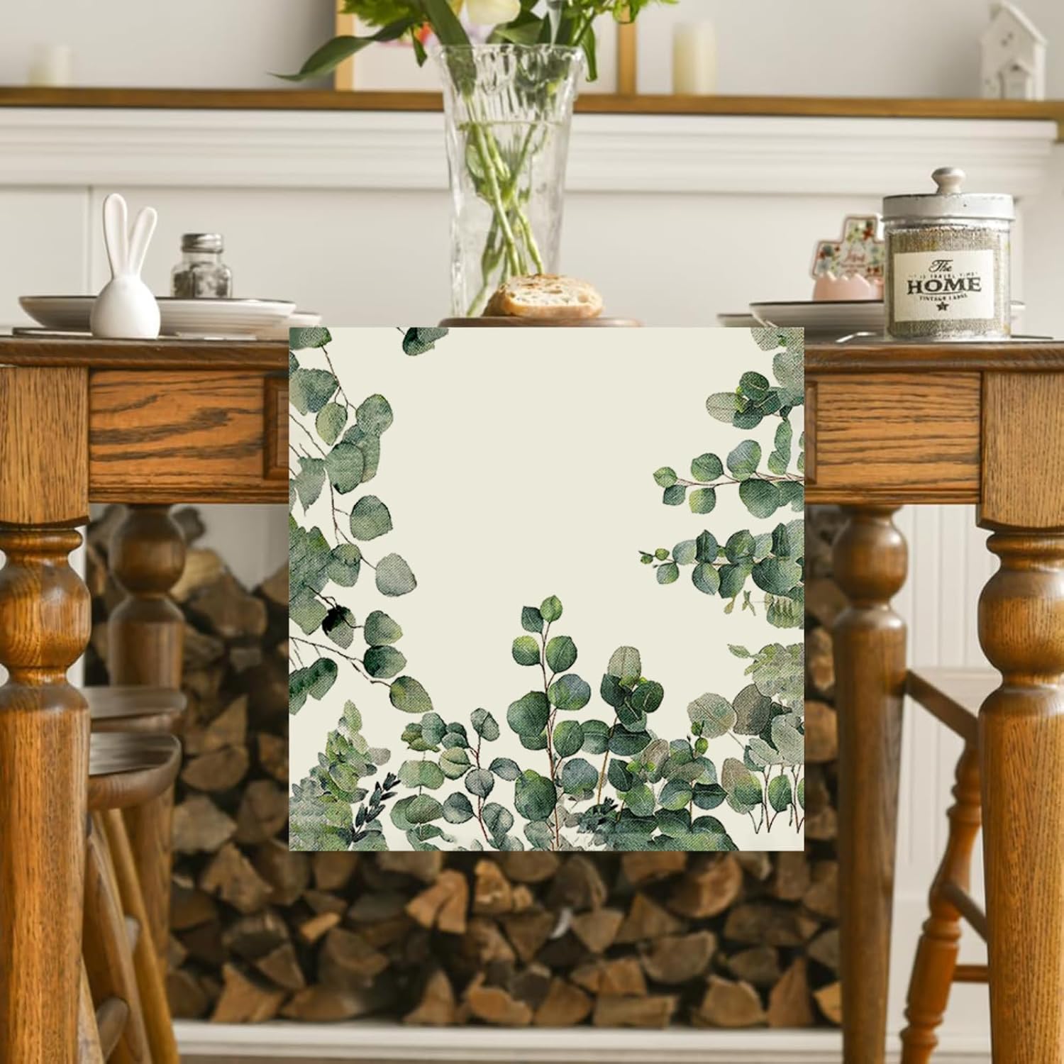 Eucalyptus Leaves Table Runner - Indoor Plants ulasan dan harga