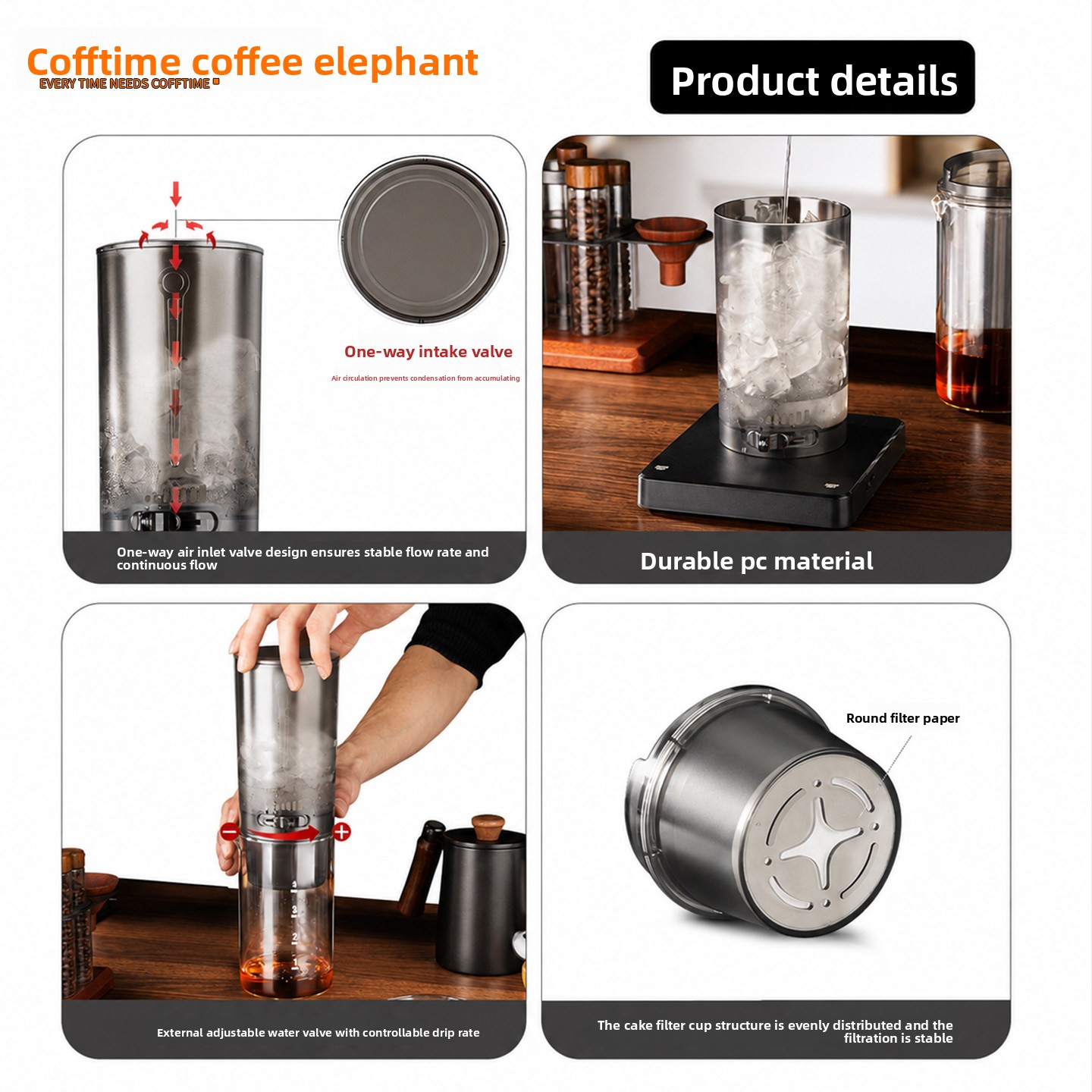 450ml Cold Brew Coffee Maker I - Pothos ulasan dan harga