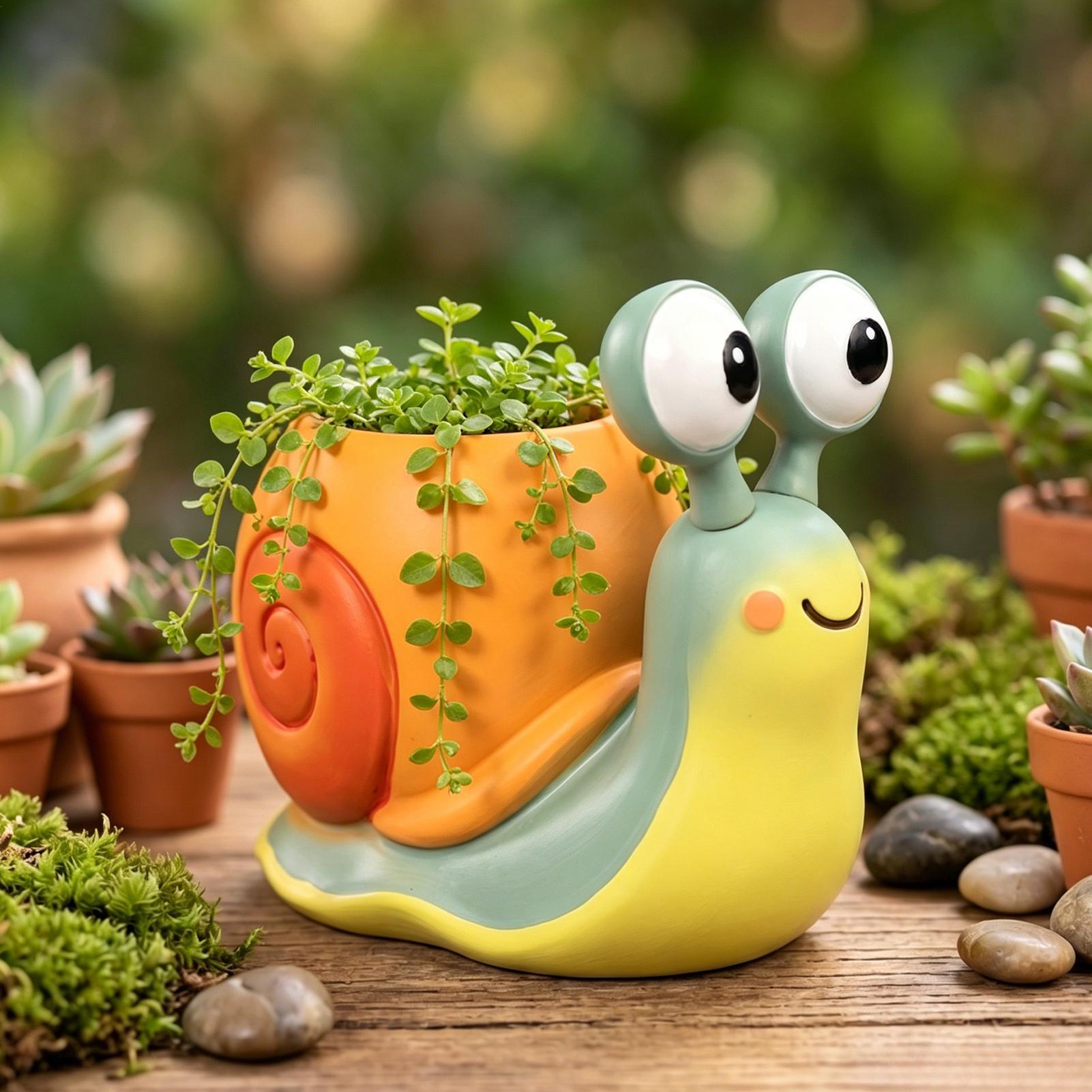 Snail Shape Flower Pot Snail f - Succulent Set ulasan dan harga
