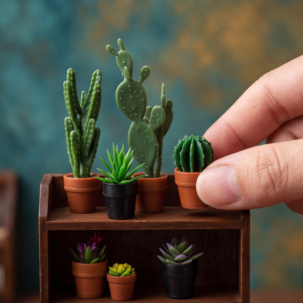 8Pcs Miniature Plastic Potted  - Succulent Set ulasan dan harga