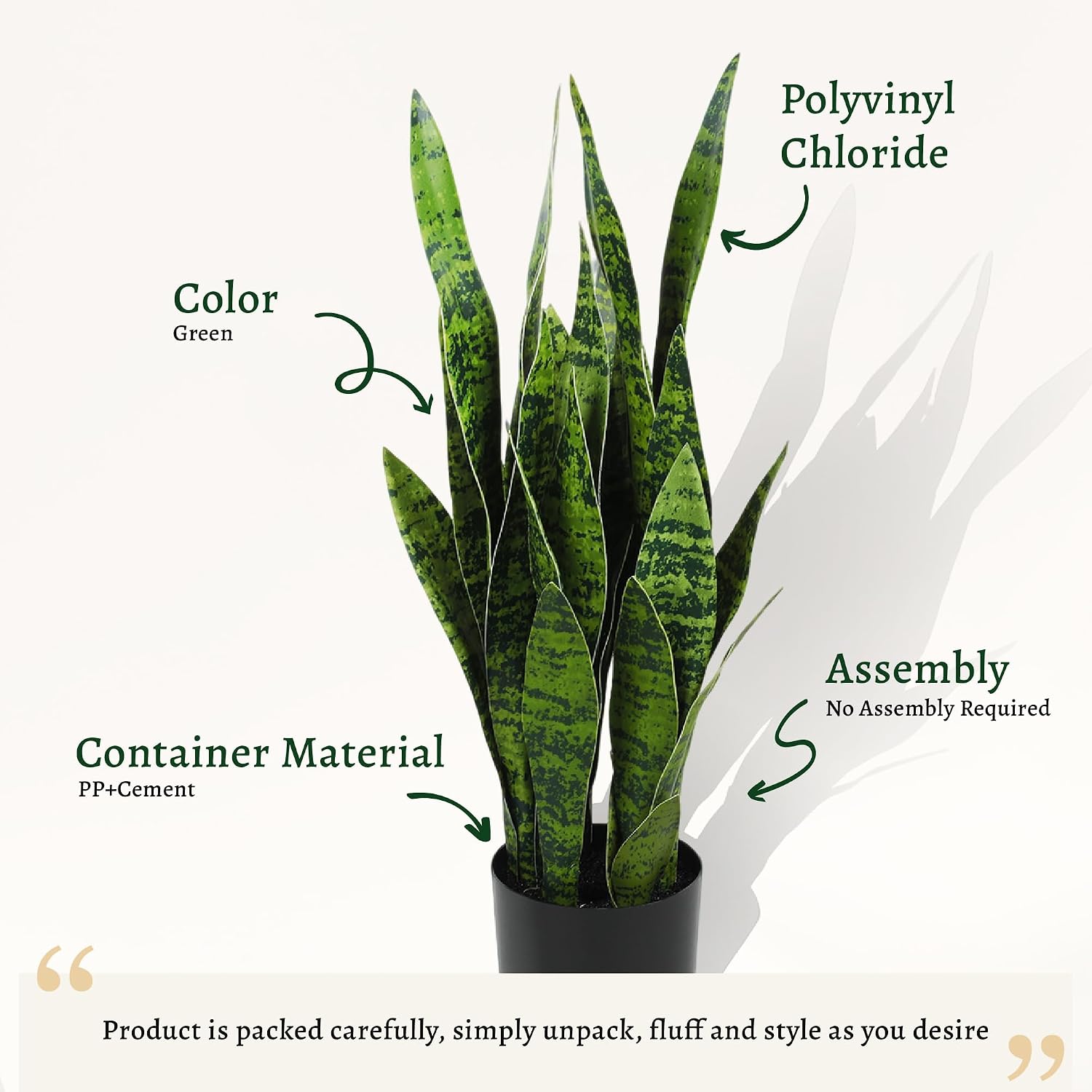 Artificial Snake Plant, 35in G - Snake Plant ulasan dan harga